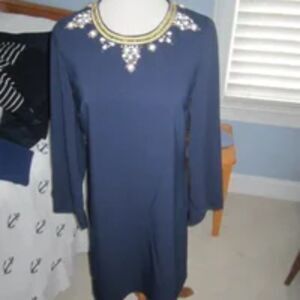 NWT STUNNING LILLY ANASTASIA DRESS, BEADED NECKLINE SIZE 0
